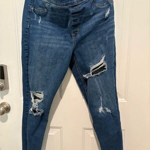 Distressed Blue Women's Jeans